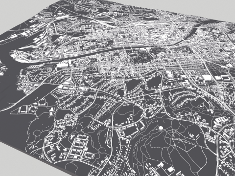 Cityscape Turku Finland 3D Модель