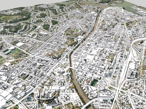 Cityscape Turku Finland 3D Model