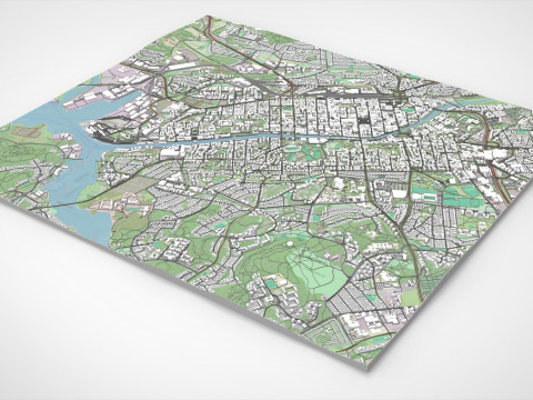 Cityscape Turku Finland 3D Модель
