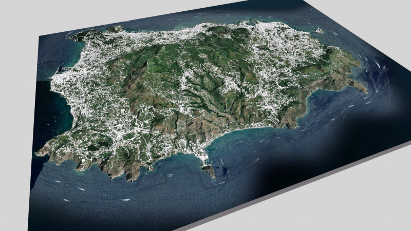 Island Ischia Tyrrhenian Sea Italy Modello 3D .c4d .max .obj .3ds .fbx .stl .blend 