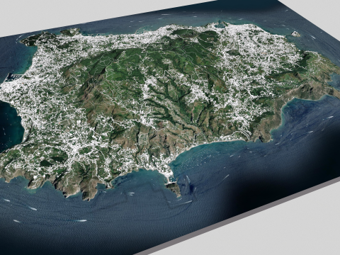 Island Ischia Tyrrhenian Sea Italy Modelo 3D
