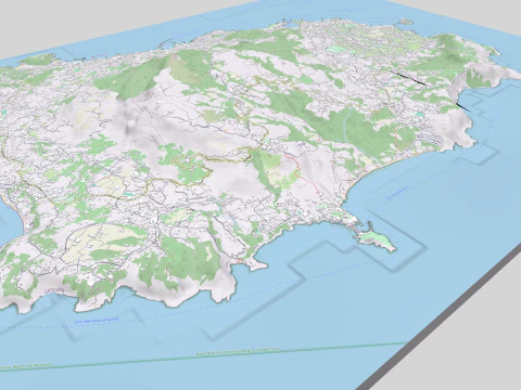 Island Ischia Tyrrhenian Sea Italy 3D Model