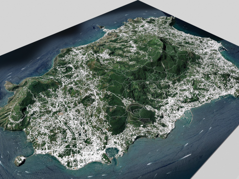 Island Ischia Tyrrhenian Sea Italy Modello 3D
