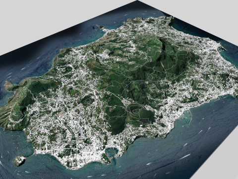 Island Ischia Tyrrhenian Sea Italy 3D Model