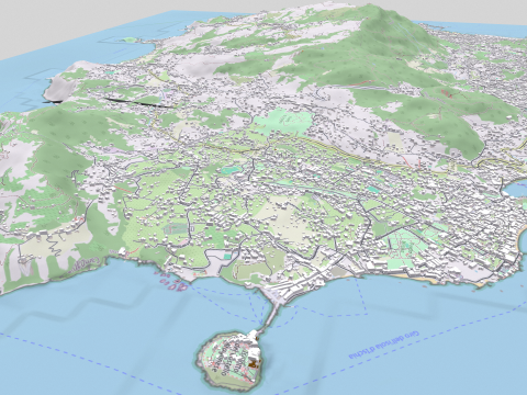 Island Ischia Tyrrhenian Sea Italy Modello 3D
