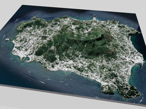 Island Ischia Tyrrhenian Sea Italy Modello 3D
