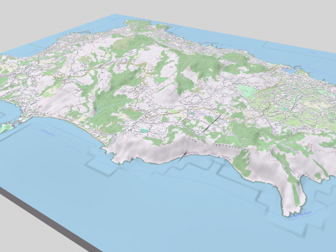 Island Ischia Tyrrhenian Sea Italy Modello 3D