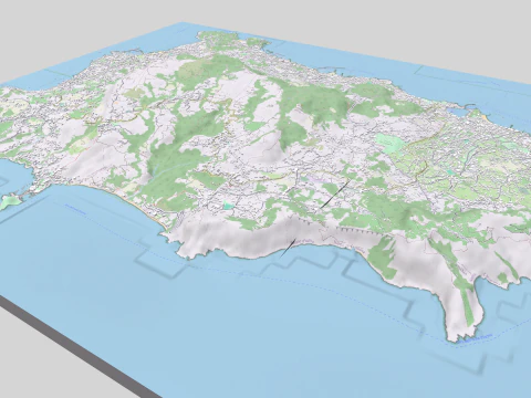 Island Ischia Tyrrhenian Sea Italy 3D Model