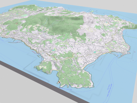 Island Ischia Tyrrhenian Sea Italy Modello 3D