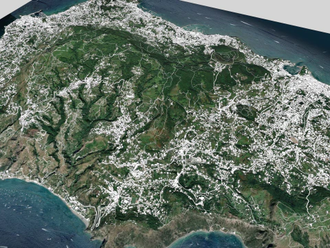 Island Ischia Tyrrhenian Sea Italy 3D Model