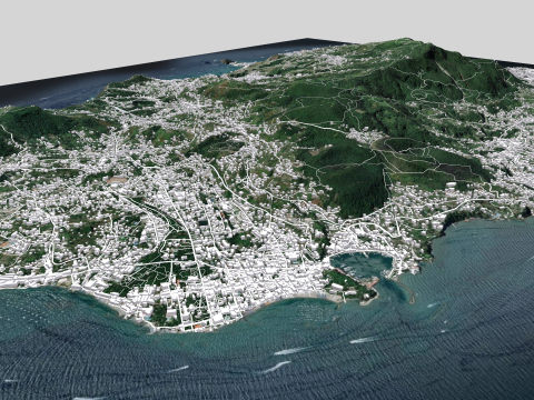 Island Ischia Tyrrhenian Sea Italy Modello 3D