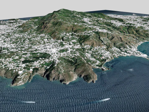 Island Ischia Tyrrhenian Sea Italy 3D Model