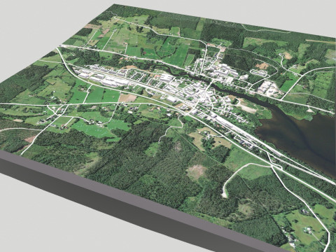 Cityscape Svenstavik Sweden 3D Model