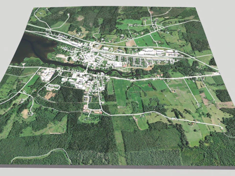 Cityscape Svenstavik Sweden 3D Model