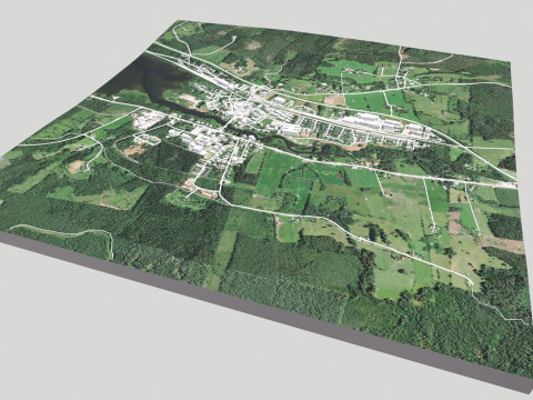 Cityscape Svenstavik Sweden 3D Model