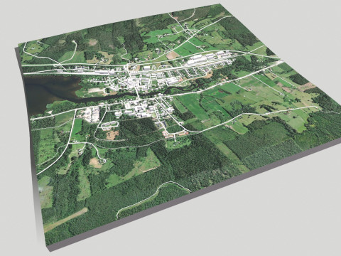 Cityscape Svenstavik Sweden 3D Model
