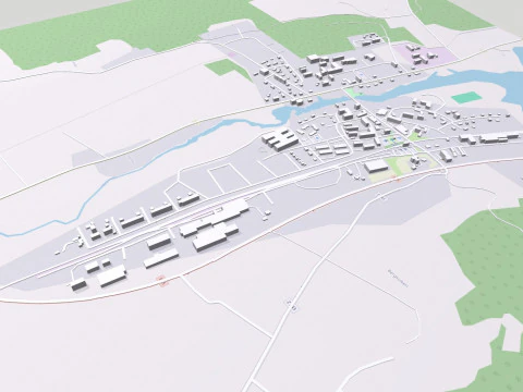 Cityscape Svenstavik Sweden 3D Model