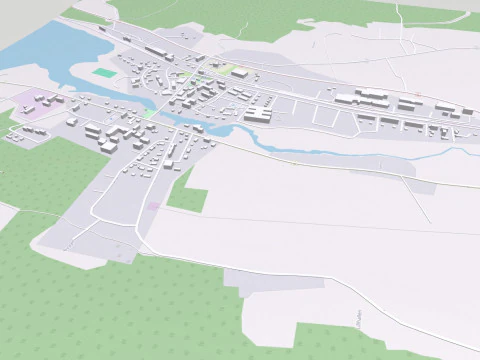 Cityscape Svenstavik Sweden 3D Model