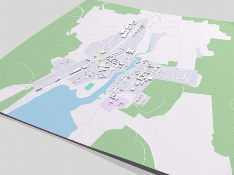 Cityscape Svenstavik Sweden 3D Model