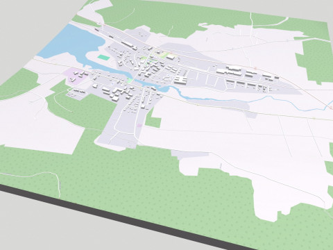 Cityscape Svenstavik Sweden 3D Model