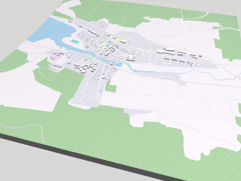 Cityscape Svenstavik Sweden 3D Model