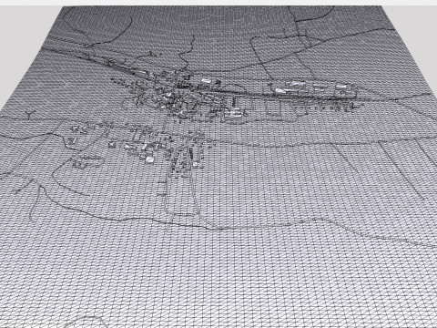 Cityscape Svenstavik Sweden 3D Model