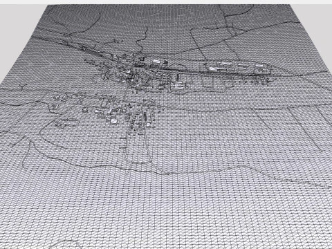Cityscape Svenstavik Sweden 3D Model