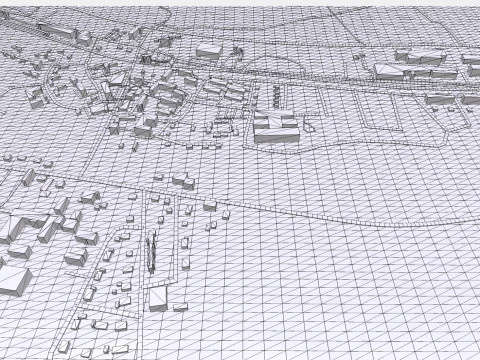Cityscape Svenstavik Sweden 3D Model