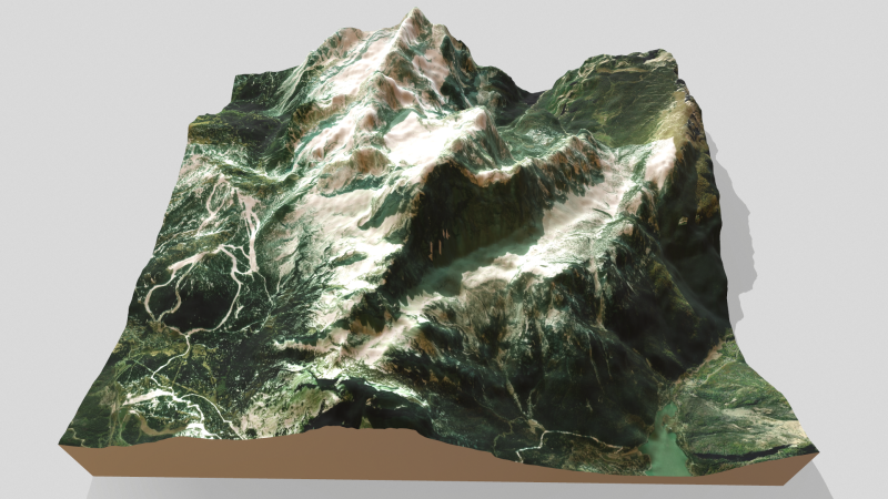 Mountain Landscape Civetta Italy 3D Model .c4d .max .obj .3ds .fbx .stl .blend 