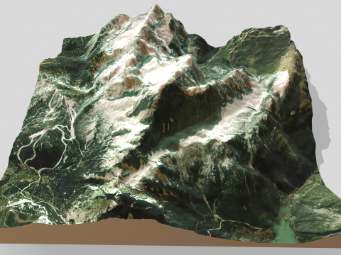 Mountain Landscape Civetta Italy 3D मॉडल
