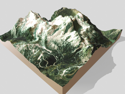 Mountain Landscape Civetta Italy 3D Model