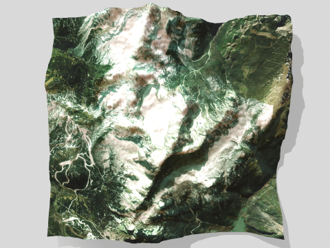 Mountain Landscape Civetta Italy 3D Model