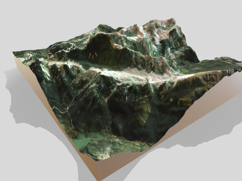 Mountain Landscape Civetta Italy 3D Model