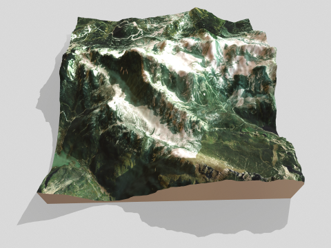 Mountain Landscape Civetta Italy 3D Model
