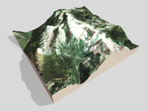 Mountain Landscape Civetta Italy 3D Model