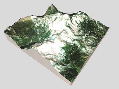 Mountain Landscape Civetta Italy 3D Model