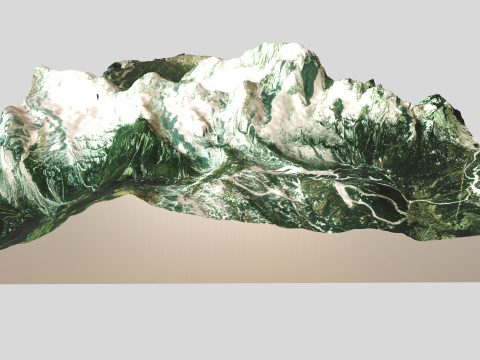 Mountain Landscape Civetta Italy 3D Model