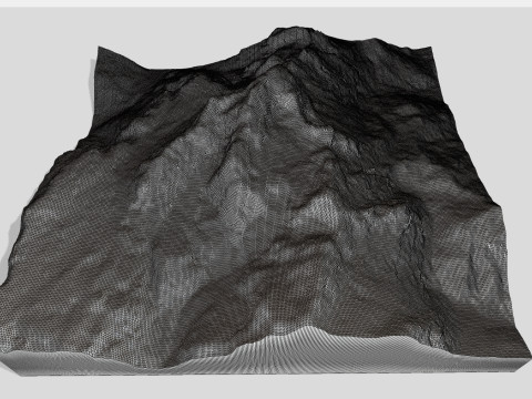 Mountain Landscape Civetta Italy 3D Model