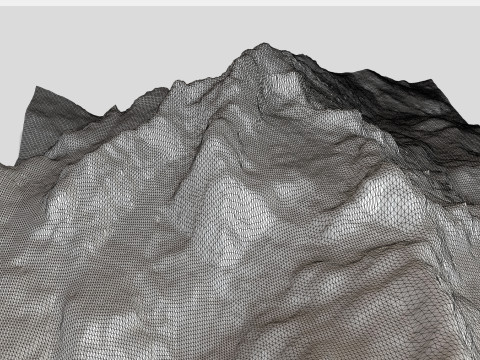 Mountain Landscape Civetta Italy 3D Model