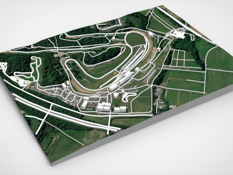 Motor racing circuit Brands Hatch Kent England Model 3D