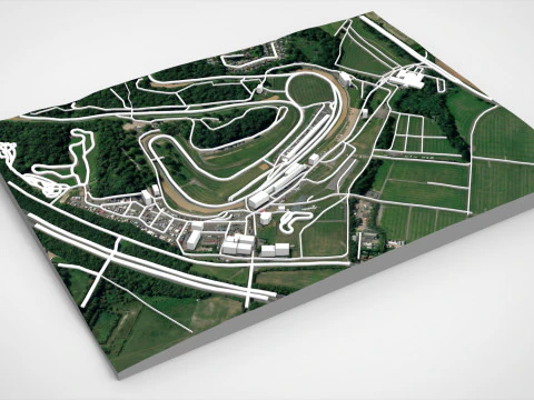 Motor racing circuit Brands Hatch Kent England 3D Model