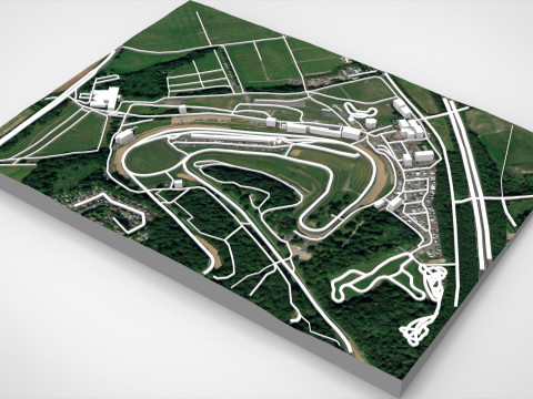 Motor racing circuit Brands Hatch Kent England Model 3D