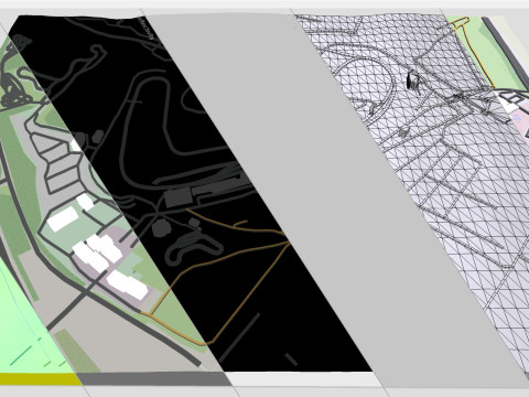 Motor racing circuit Brands Hatch Kent England Model 3D
