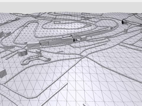 Motor racing circuit Brands Hatch Kent England Model 3D