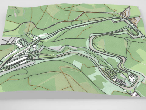 比利时斯帕弗朗科尔尚赛道 3D 模型