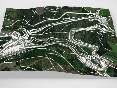 Circuit de Spa-Francorchamps Belgium 3D Model