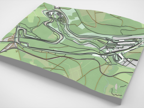 Circuit de Spa-Francorchamps Belgium 3Dモデル