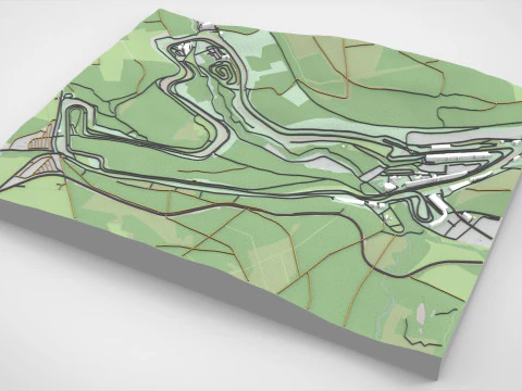 Circuit de Spa-Francorchamps Belgium 3D Model