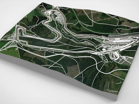 Circuit de Spa-Francorchamps Belgium 3D Model