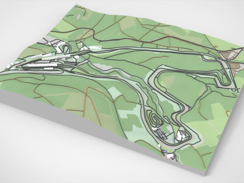 Circuit de Spa-Francorchamps Belgium 3Dモデル